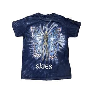 Lil Skies 2019 Shelby Tour Rap Blue Tye Dye Tee Shirt Small Y2K